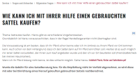 Online-Beratung Gebrauchtsattel – Prüfung...