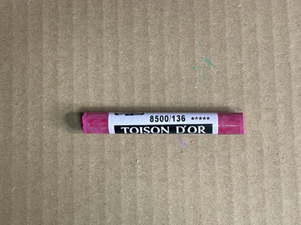 Pastellkreide- runde extra weiche Softpastellkreide, 1 Stück, Farbe: 136 / Mexican Pink