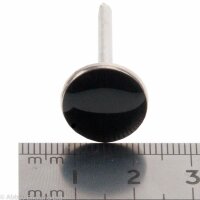 Sattelnagel Schwarz Messingrand 15 mm