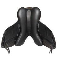 Fairfax-Sattel Performance Dressur Cara, Monoflap. (Farbe: Schwarz Sattelblatt: Plain/Standard, Sitzgröße: 17 Zoll / ca. 43 cm)