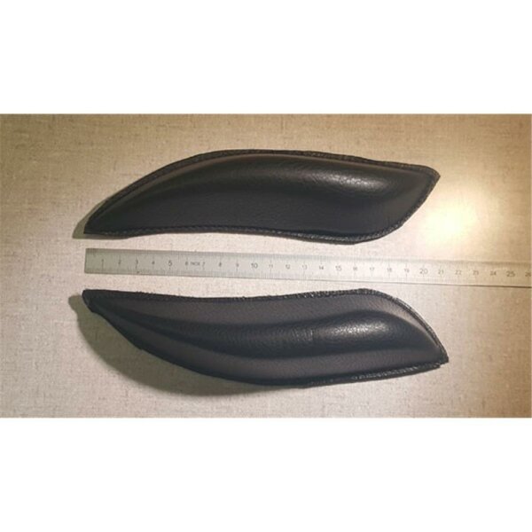 Ersatz Pauschen (Farbe: Schwarz, Variante: Kniepausche UGD, Option: Rohling mit Leder bezogen und Klettband angenäht)